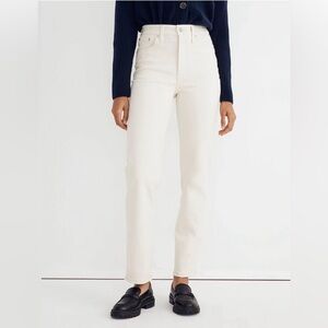 NWT Madewell High Rise Cream Jeans with Magic Pockets